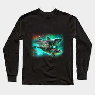 Space dolphins Long Sleeve T-Shirt